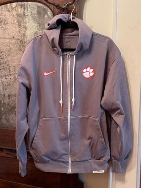 Nike DRI-Fit Clemson Tigers Full Zip Hoodie * Team Issue * Men's XL * Like New!